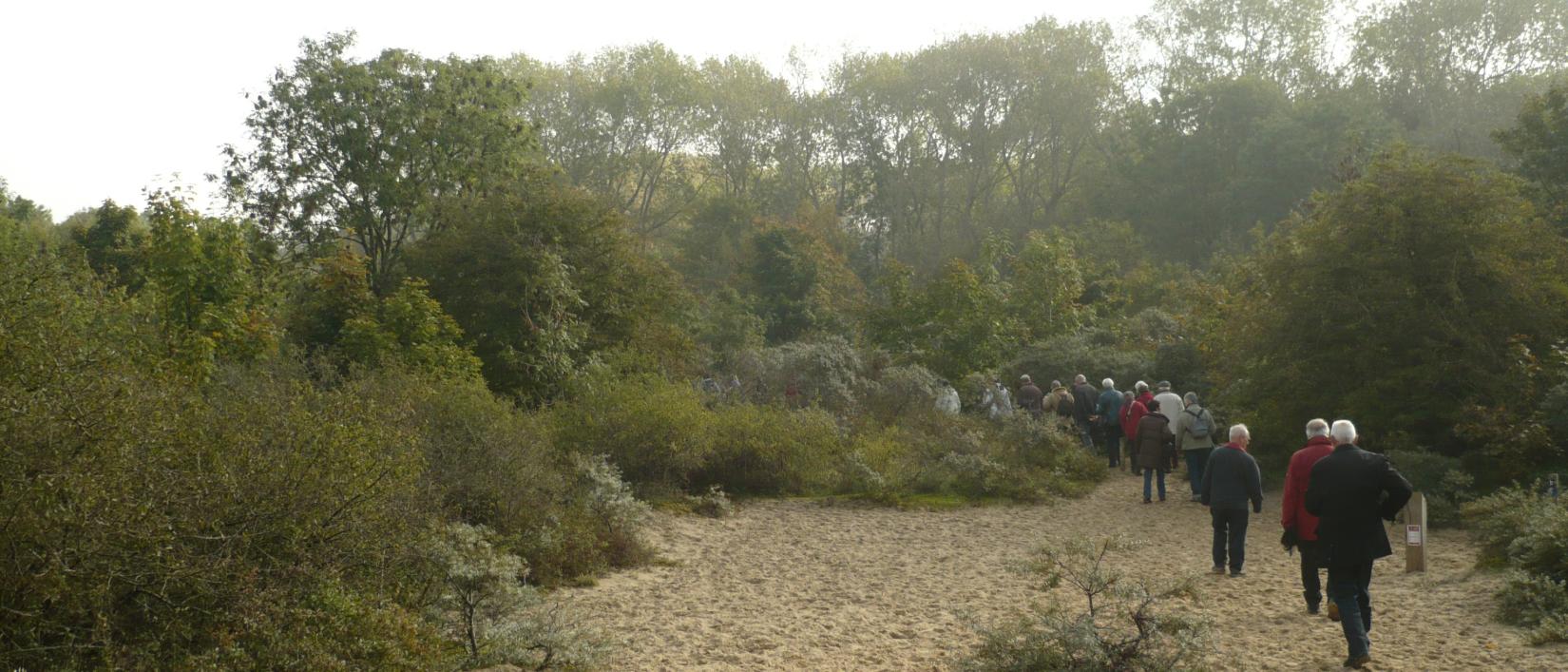 Op stap in de duinen.