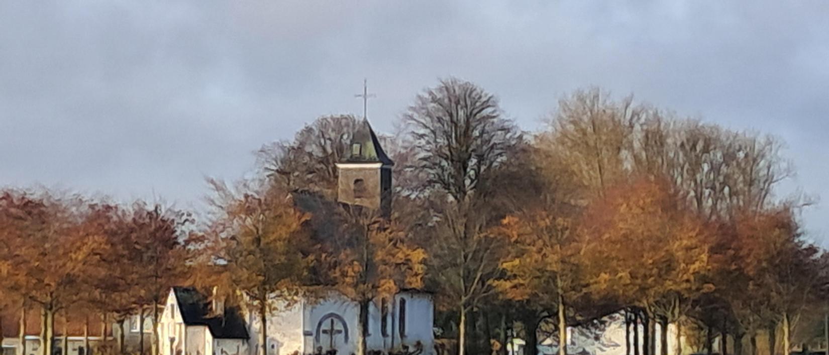 Zicht op Sint-Jan-de-Doperkerk, Sint-Jan-in-Eremo