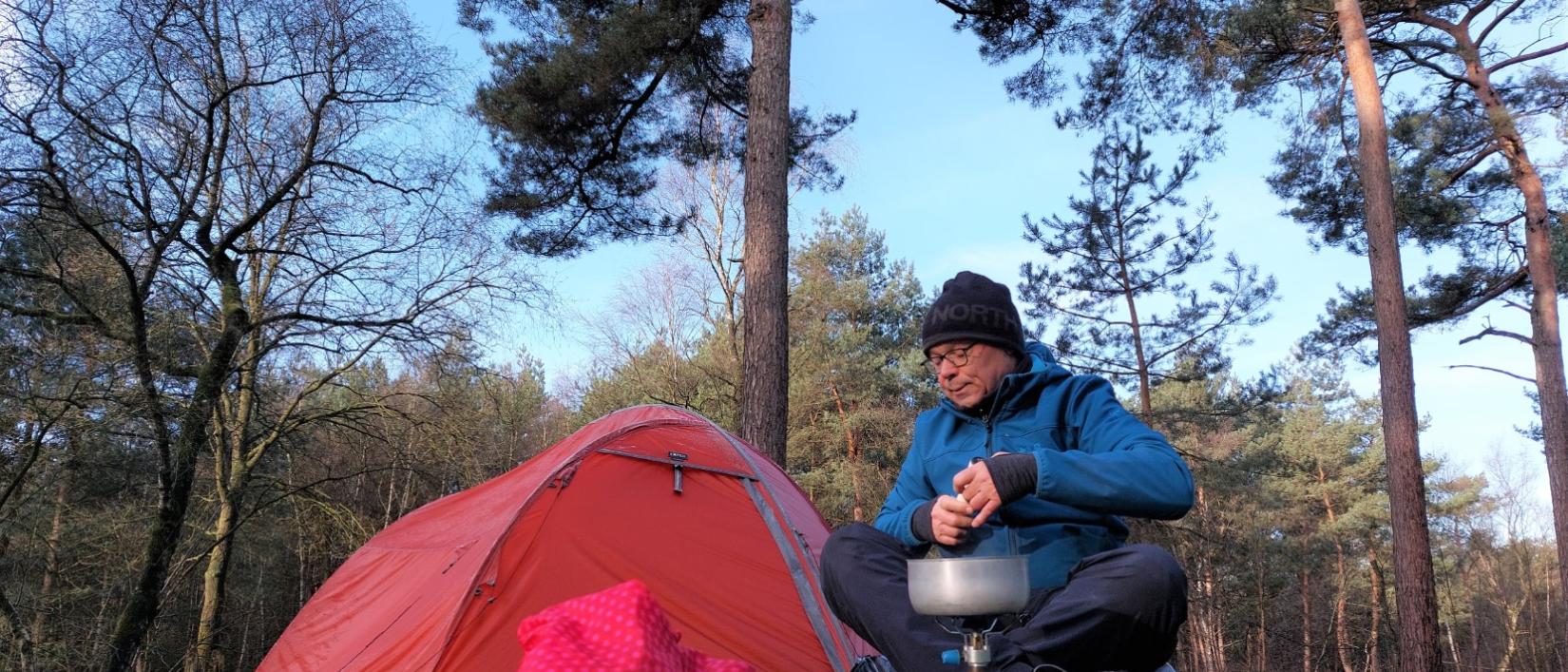 fietskamperen in de Brabantse bossen