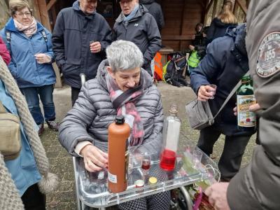 Natuurlijk geen Nieuwjaarswandeling zonder borrel!