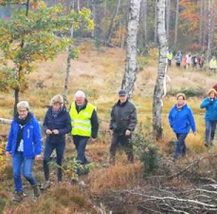 groepswandeling door het duinengebied