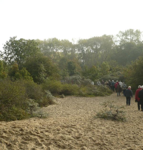 Op stap in de duinen.