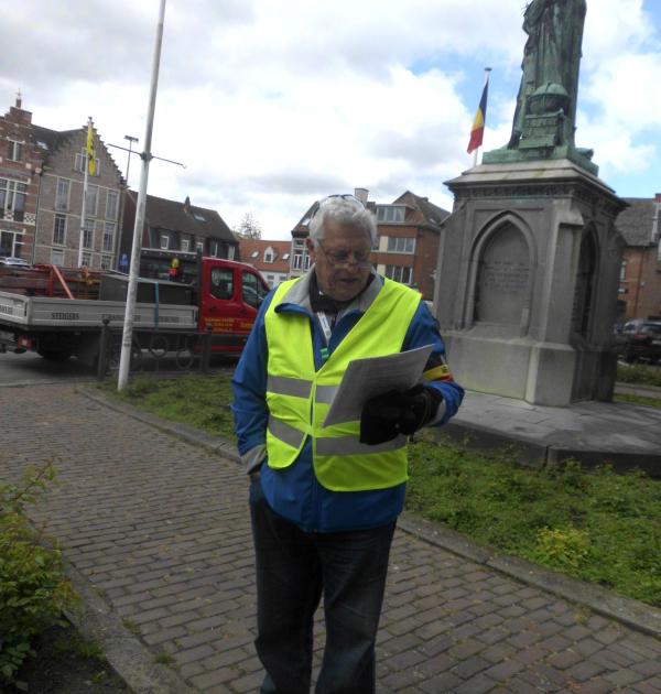 Mercator aan kerk Rupelmonde