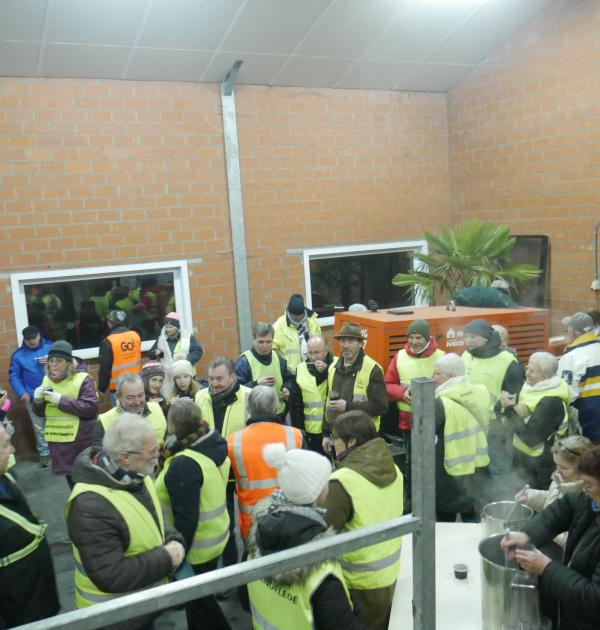 Tussenstop met glühwein. 